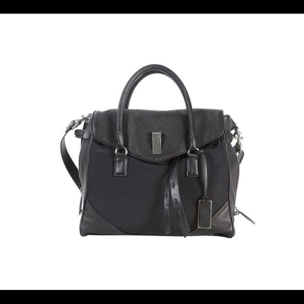 Joy Gryson Saskia Mixed Media Black Bag Purse Handbag